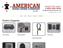 Tablet Screenshot of americandoorchimeco.com